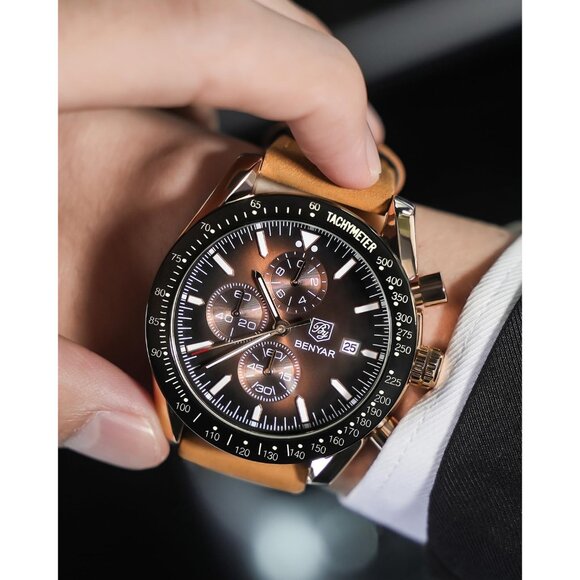 ⚡Men's Wrist Watches Business Work Sport Casual Fashion Designer Dress Elegant - Picture 7 of 8